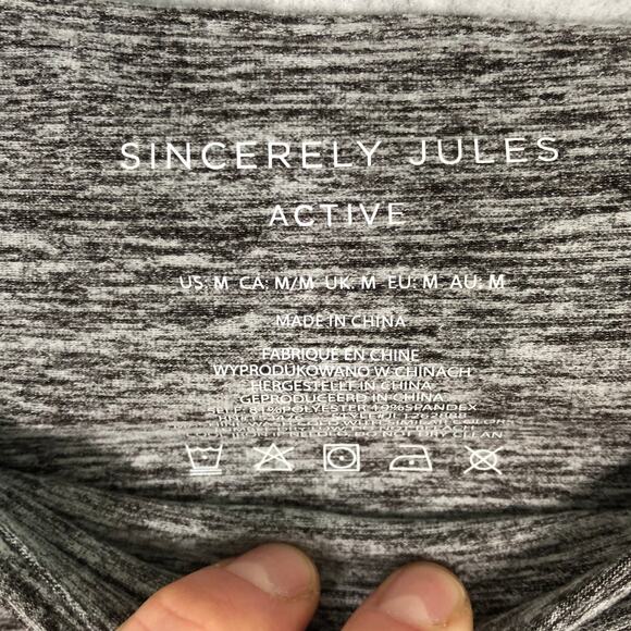 Sincerely Jules Leggings Medium Gray Soft Compression High Rise Active Ankle - Picture 8 of 9